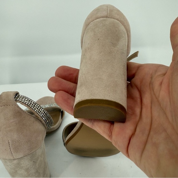 Steve Madden Kalina Embellished Suede Ankle-Strap Sandals Size 8M EUC Prom Party - Picture 6 of 13